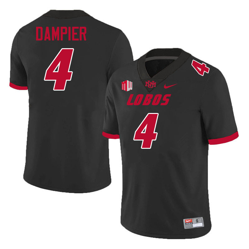 Devon Dampier UNM Lobos Jersey,New Mexico Lobos Football Jersey,Uniforms-Black